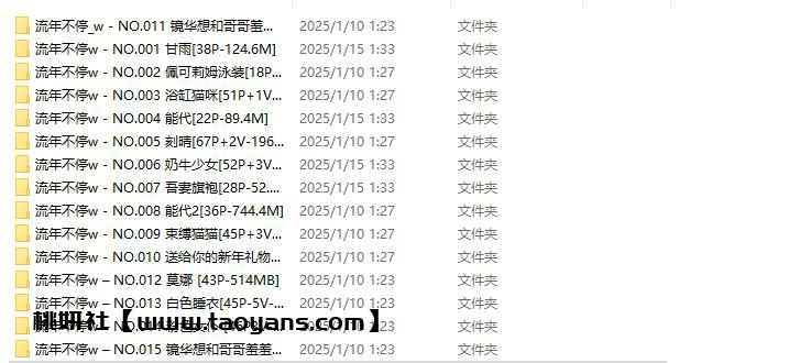 920、流年不停w – 全套15期及随包视频[8.1G]